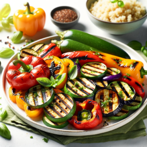 Grilled Rainbow Vegetable Quinoa Bowl